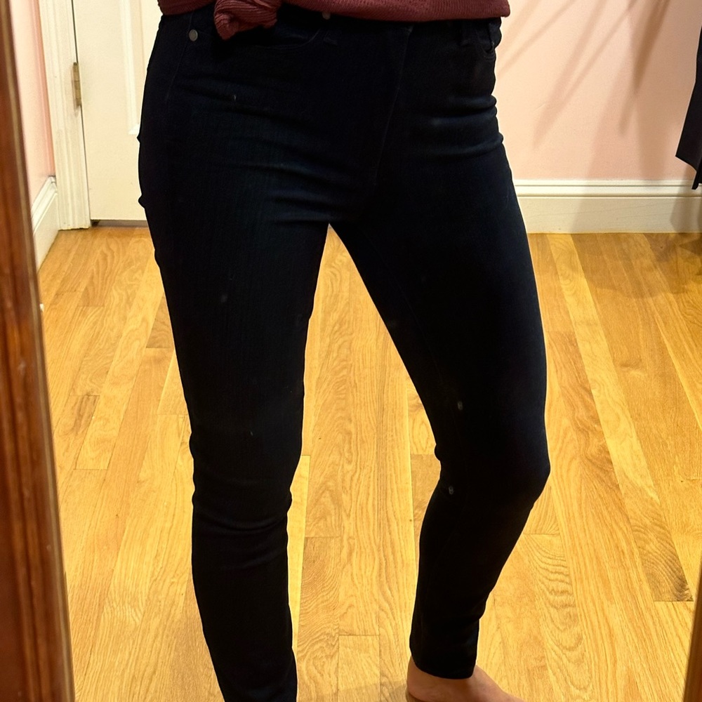 PAIGE brand Hoxton ankle dark blue high-rise skinny jeans. Size 27
